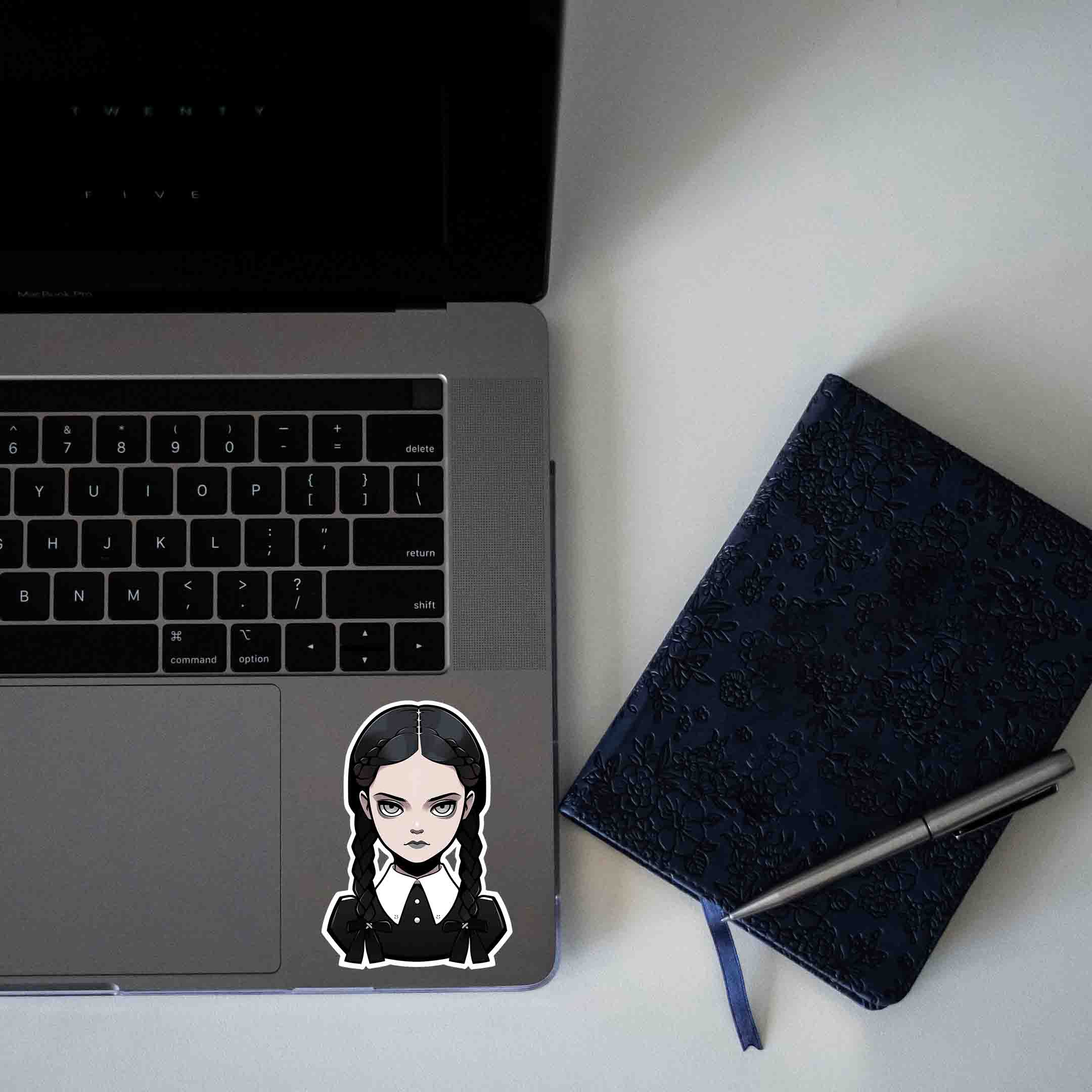 WEDNESDAY ADDAMS ART STICKER - stickyfunk premium stickers