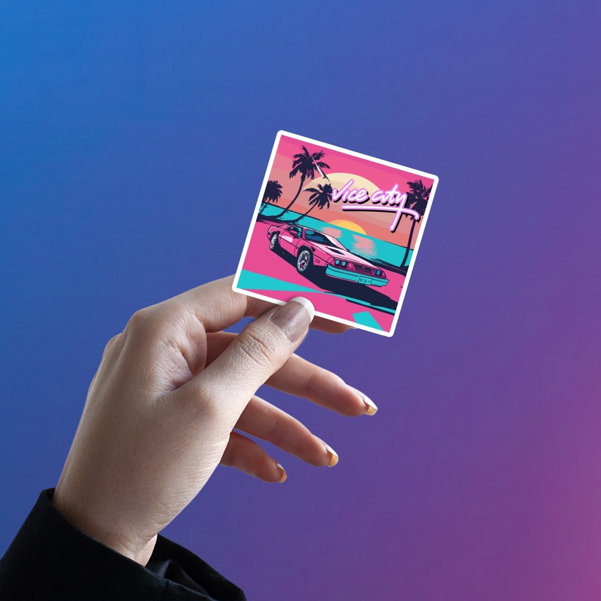 VICE CITY VIBES STICKER - stickyfunk premium stickers