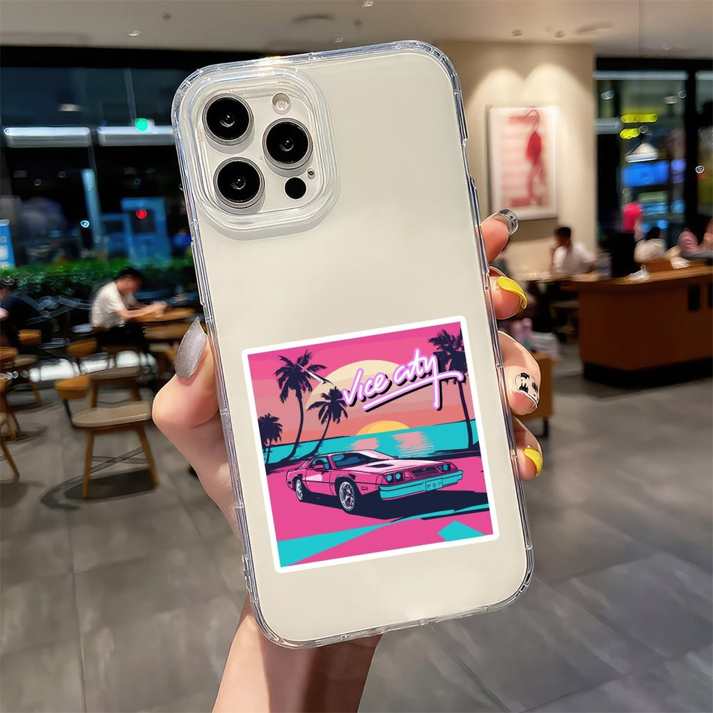 VICE CITY VIBES STICKER - stickyfunk premium stickers