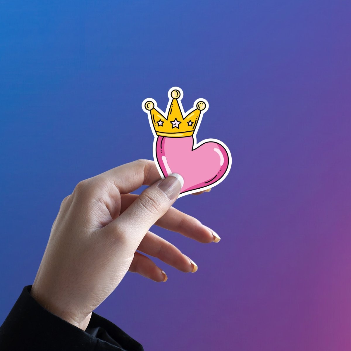 DIL QUEEN HAI, PYAAR KA TAAJ PEHNA HUA STICKER - stickyfunk premium stickers