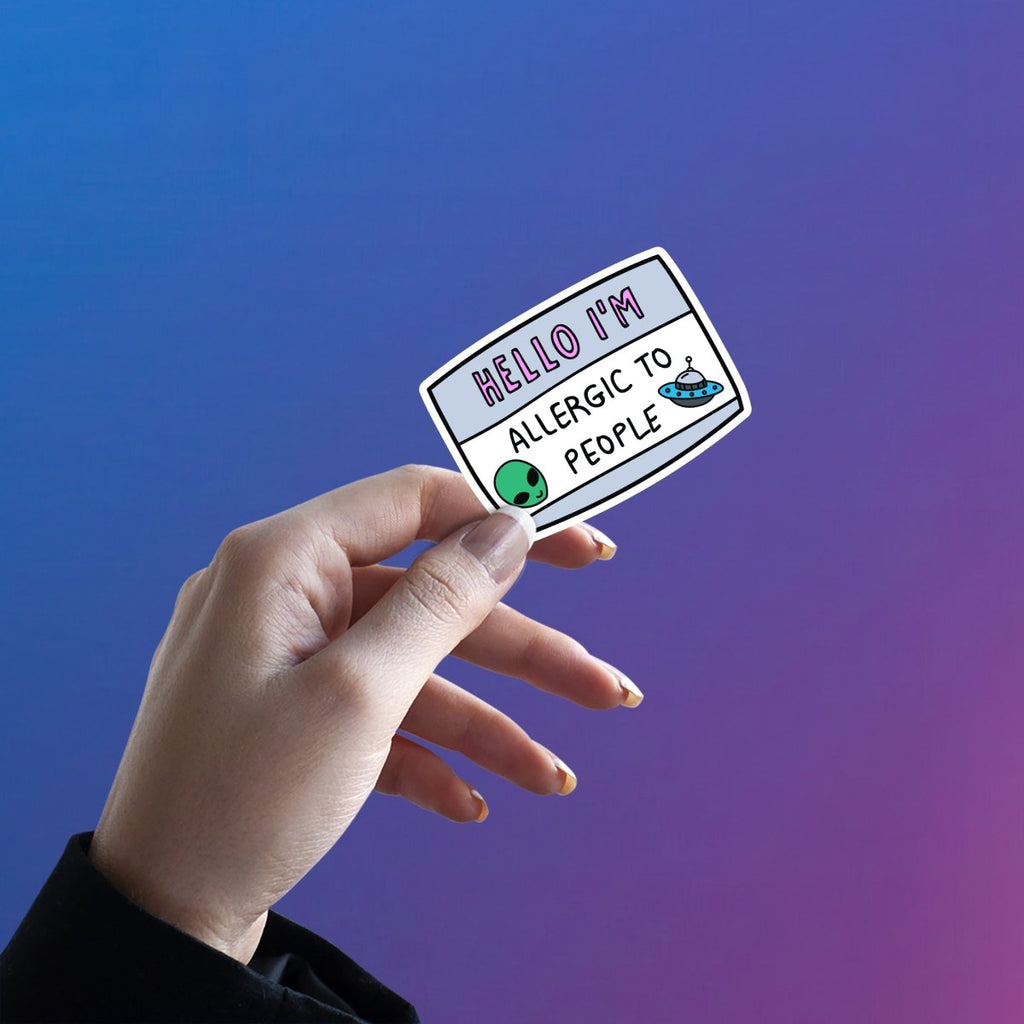 HELLO, I'M ANTI - SOCIAL STICKER - stickyfunk premium stickers