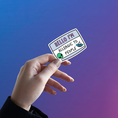 HELLO, I'M ANTI - SOCIAL STICKER - stickyfunk premium stickers