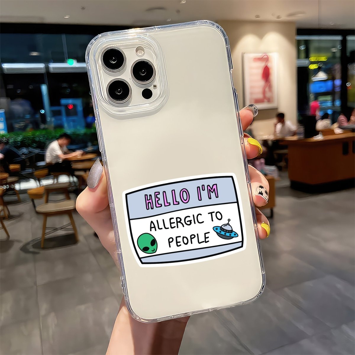 HELLO, I'M ANTI - SOCIAL STICKER - stickyfunk premium stickers