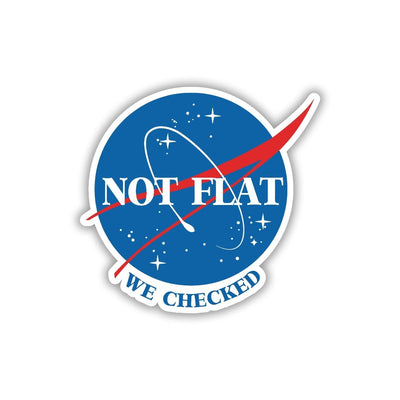 NASA - NOT FLAT, GET OVER IT STICKER