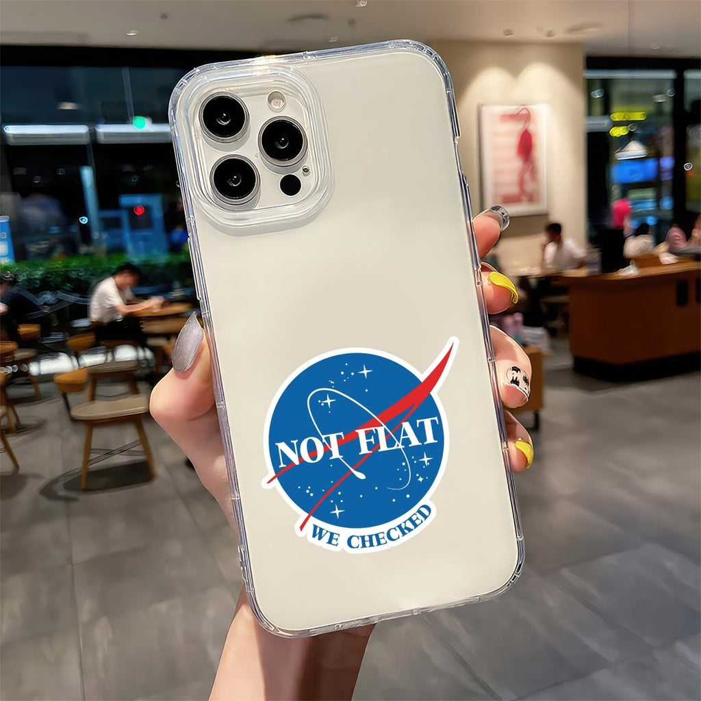 NASA - NOT FLAT, GET OVER IT STICKER - stickyfunk premium stickers