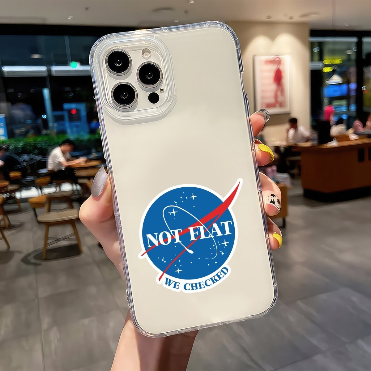 NASA - NOT FLAT, GET OVER IT STICKER - stickyfunk premium stickers