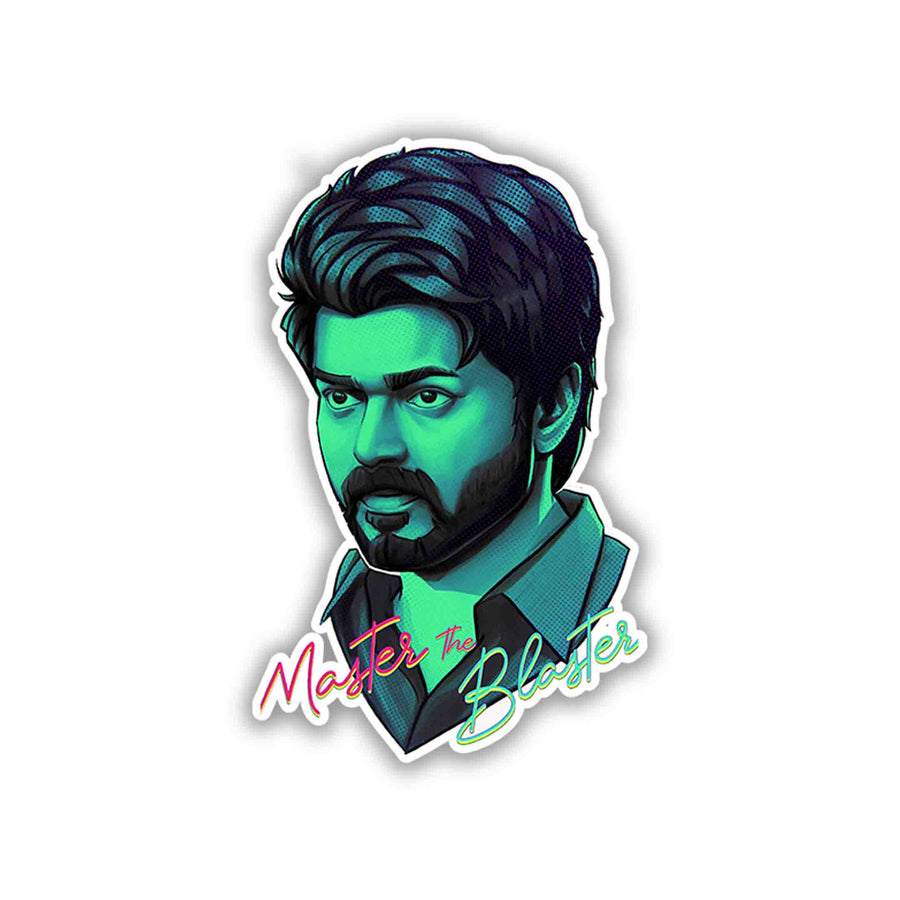 Master Blaster Neon Portrait – Vijay Sticker