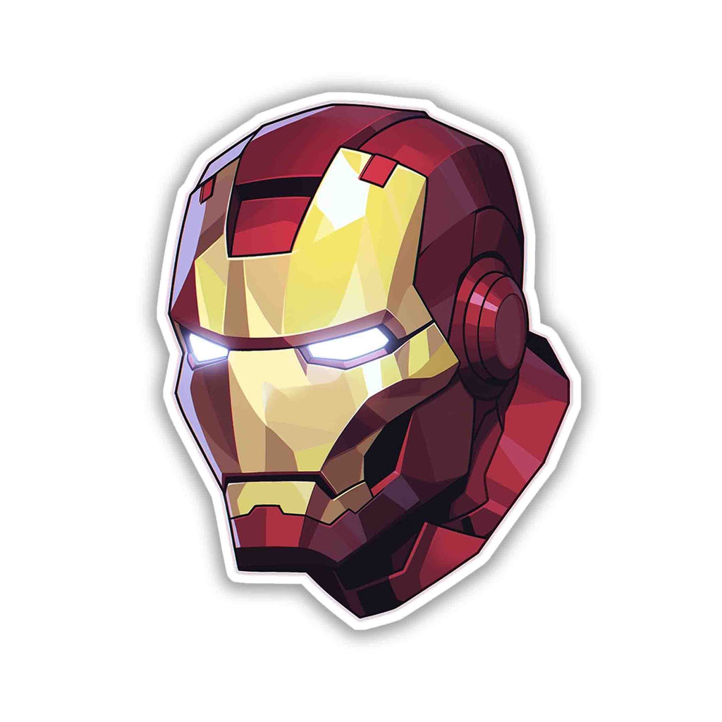 IRON MAN HELMET SIDE STICKER - stickyfunk premium stickers