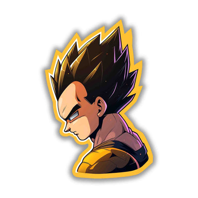 DRAGON BALL VEGETA YELLOW STROKE STICKER