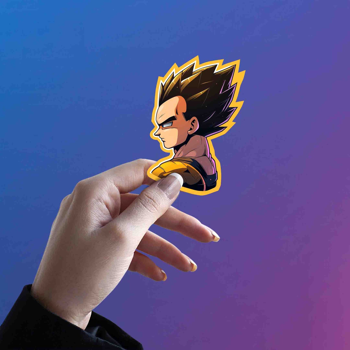 DRAGON BALL VEGETA YELLOW STROKE STICKER