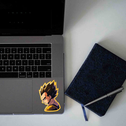 DRAGON BALL VEGETA YELLOW STROKE STICKER - stickyfunk premium stickers