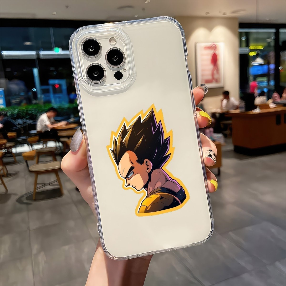 DRAGON BALL VEGETA YELLOW STROKE STICKER - stickyfunk premium stickers