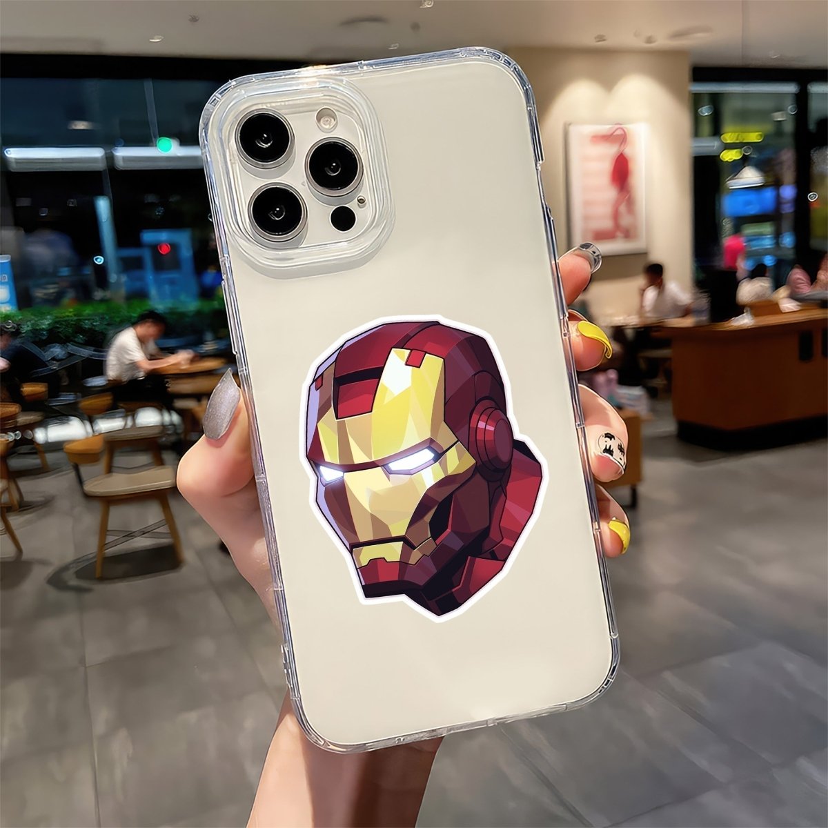 IRON MAN HELMET SIDE STICKER - stickyfunk premium stickers