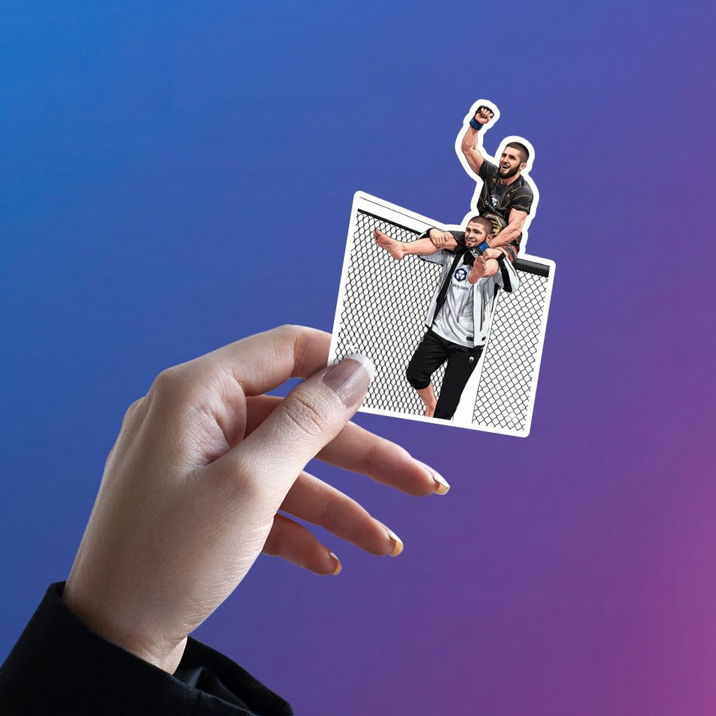 CAGE KINGLIFT - KHABIB & ISLAM STICKER - stickyfunk premium stickers