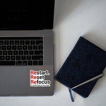 RESTART. RESET. REFOCUS STICKER