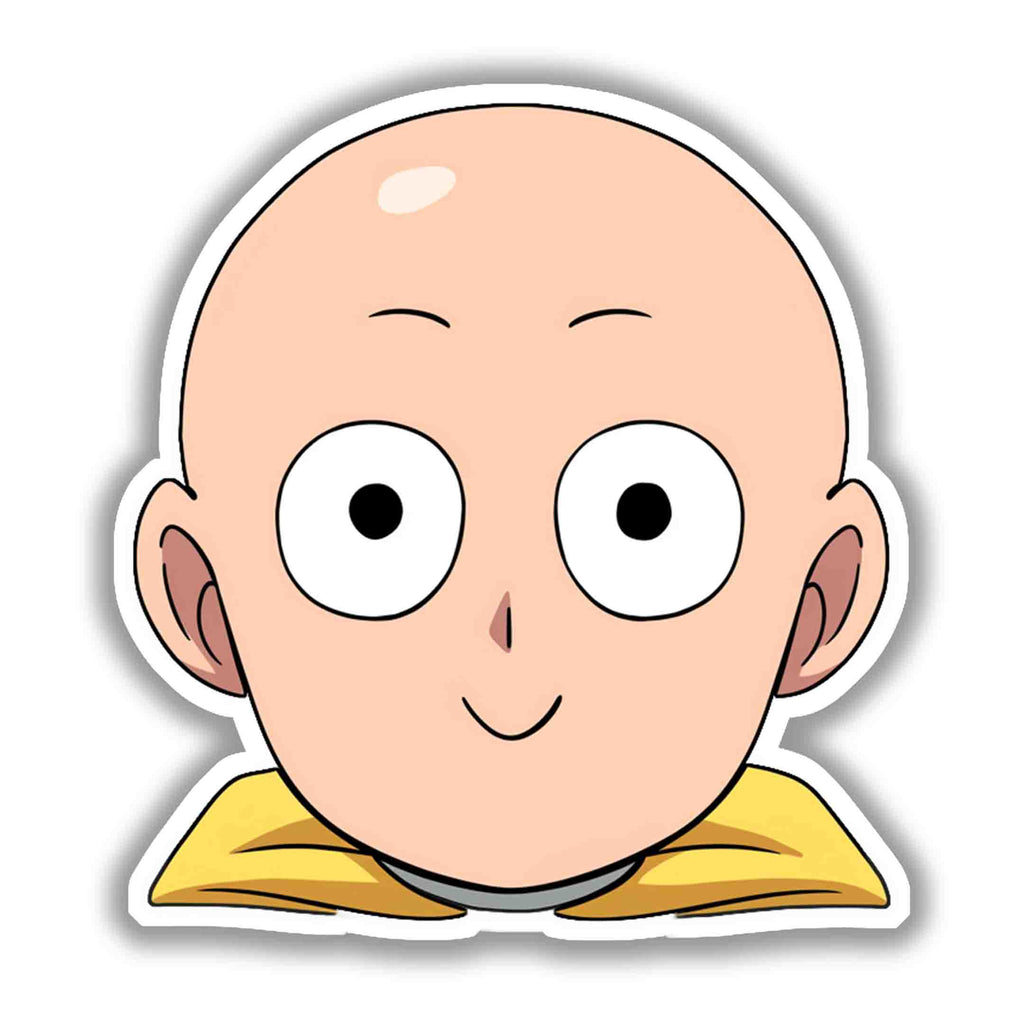ONE PUNCH MAN SAITAMA SMILING STICKER - stickyfunk premium stickers