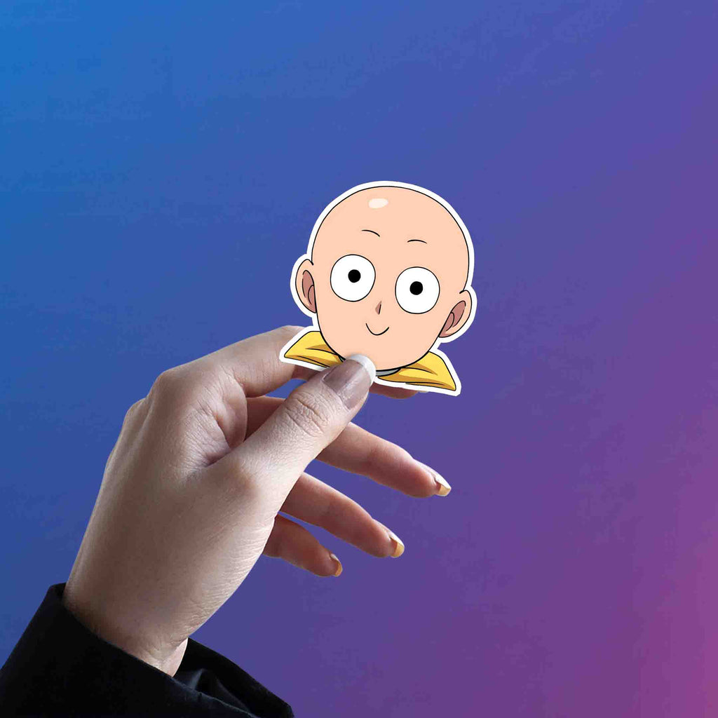 ONE PUNCH MAN SAITAMA SMILING STICKER - stickyfunk premium stickers