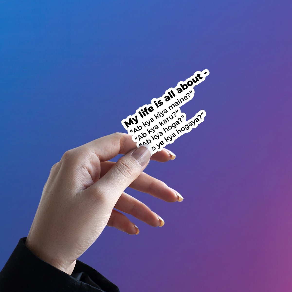 EXISTENTIAL CRISIS SPEECH STICKER - stickyfunk premium stickers