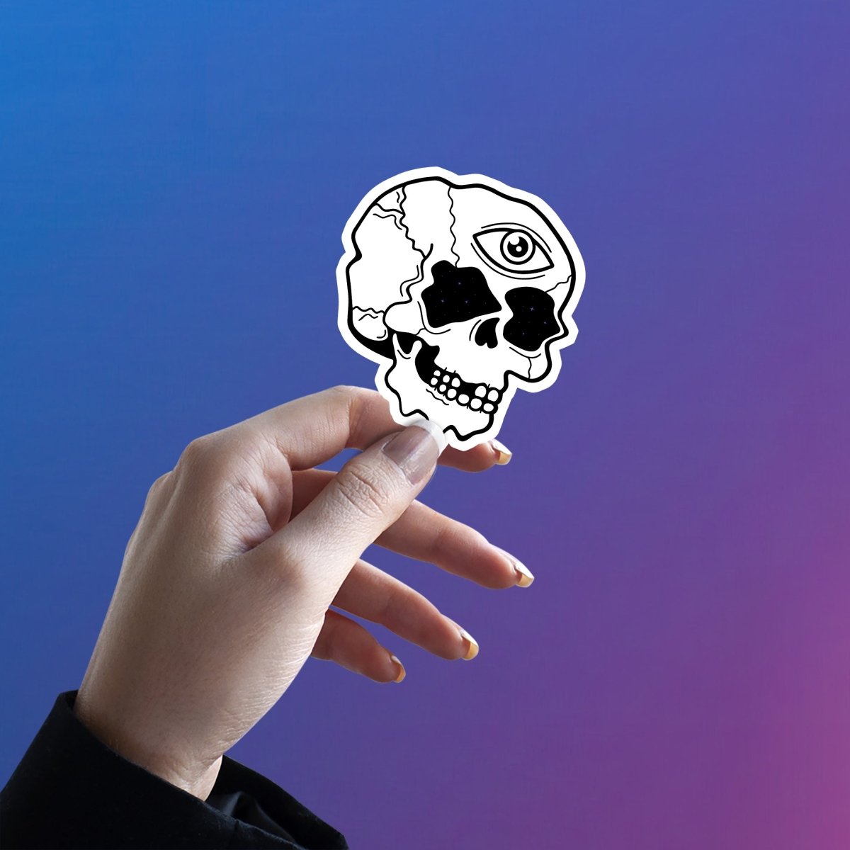 COSMIC SKULL VISION STICKER - stickyfunk premium stickers