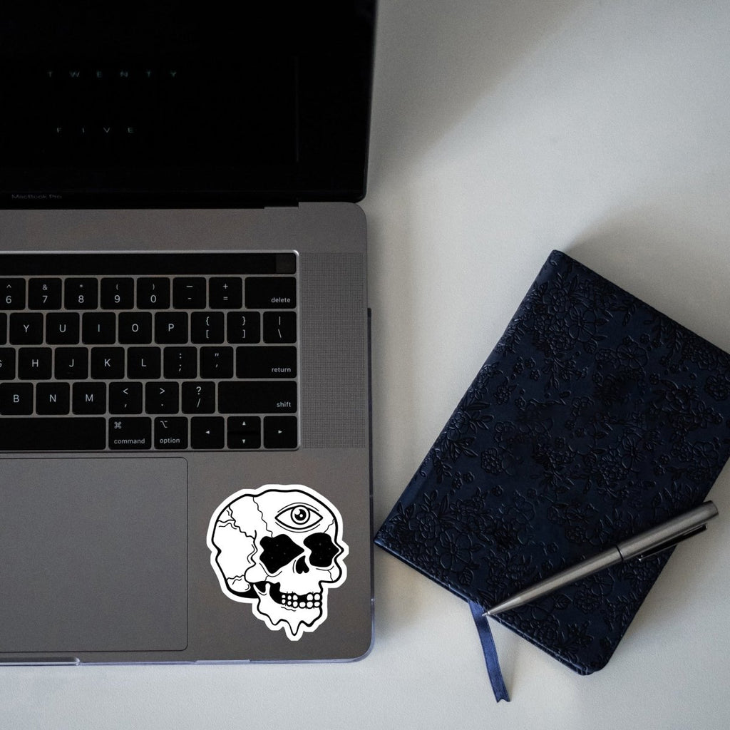 COSMIC SKULL VISION STICKER - stickyfunk premium stickers