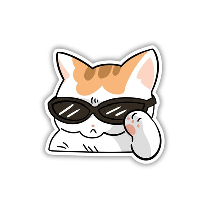 DEAL WITH IT KITTY STICKER - stickyfunk premium stickers