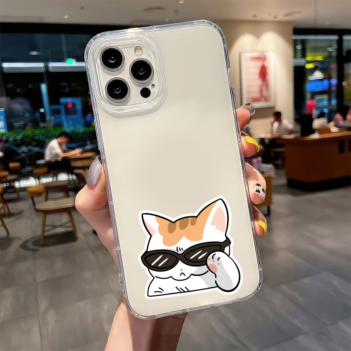 DEAL WITH IT KITTY STICKER - stickyfunk premium stickers