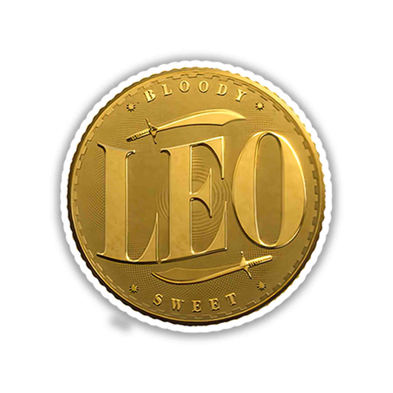 Leo Gold Coin Emblem – Vijay Sticker
