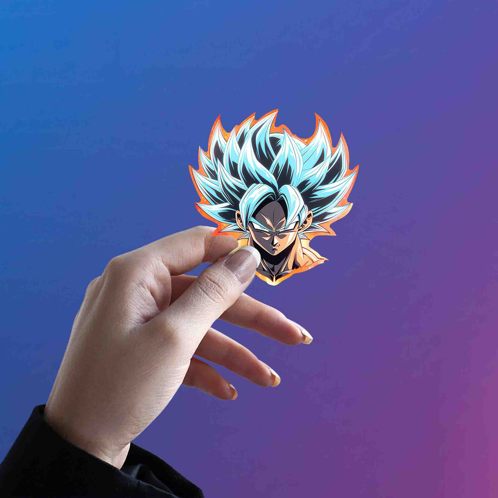 SUPER SAIYAN BLUE GOKU STICKER - stickyfunk premium stickers