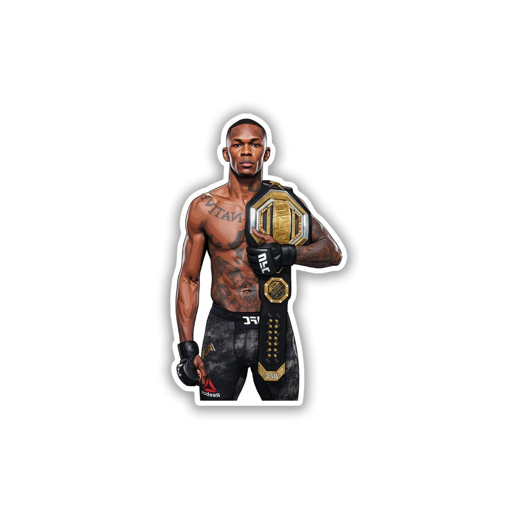 CHAMP'S GOLD GLORY - ISRAEL ADESANYA STICKER - stickyfunk premium stickers