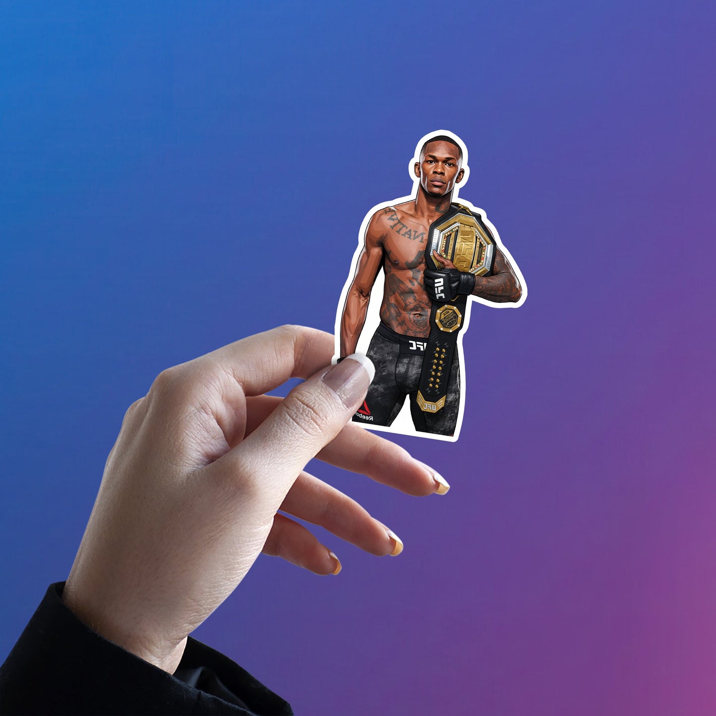 CHAMP'S GOLD GLORY - ISRAEL ADESANYA STICKER