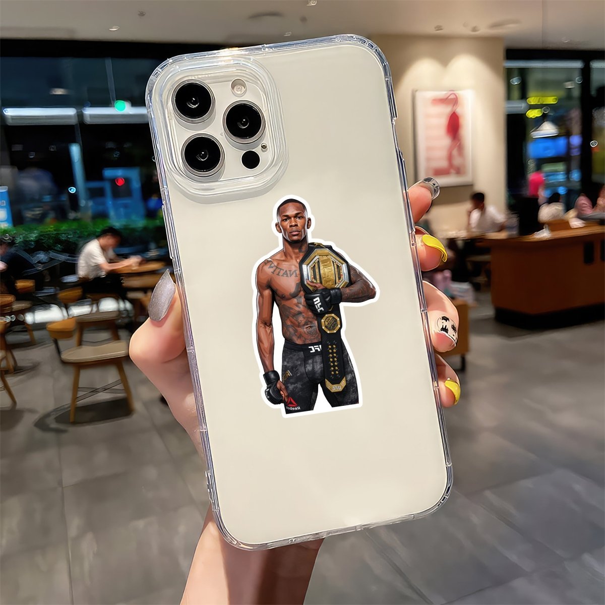 CHAMP'S GOLD GLORY - ISRAEL ADESANYA STICKER - stickyfunk premium stickers