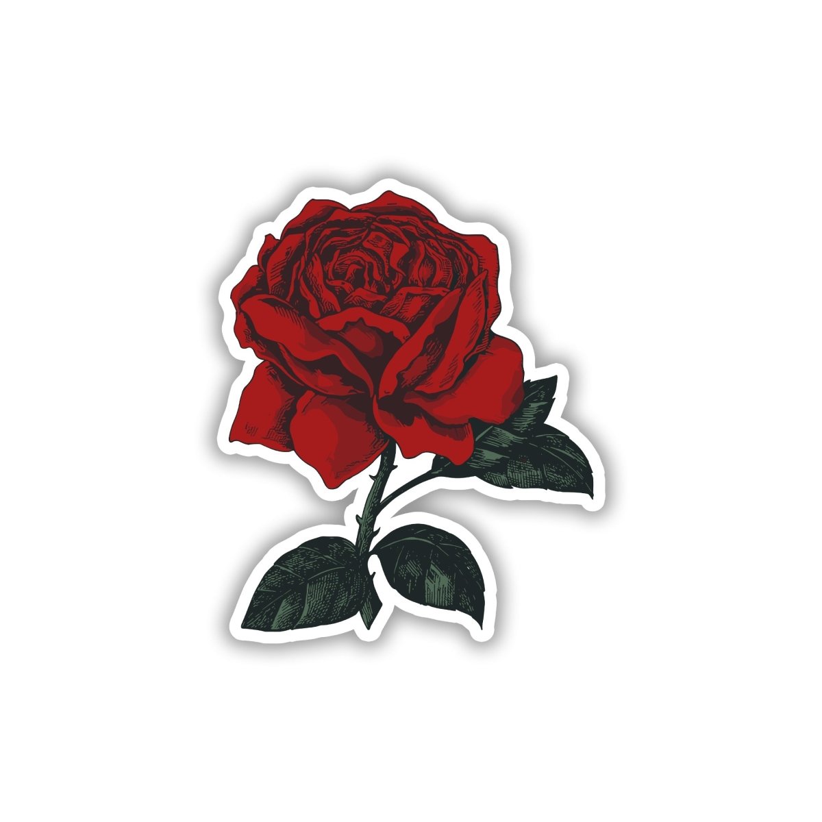 FIERCE ROSE STICKER - stickyfunk premium stickers