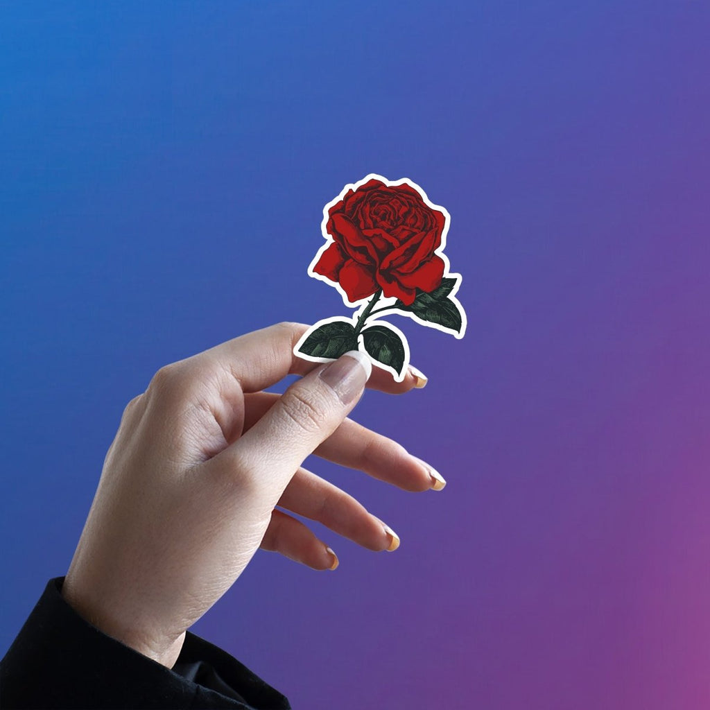 FIERCE ROSE STICKER - stickyfunk premium stickers