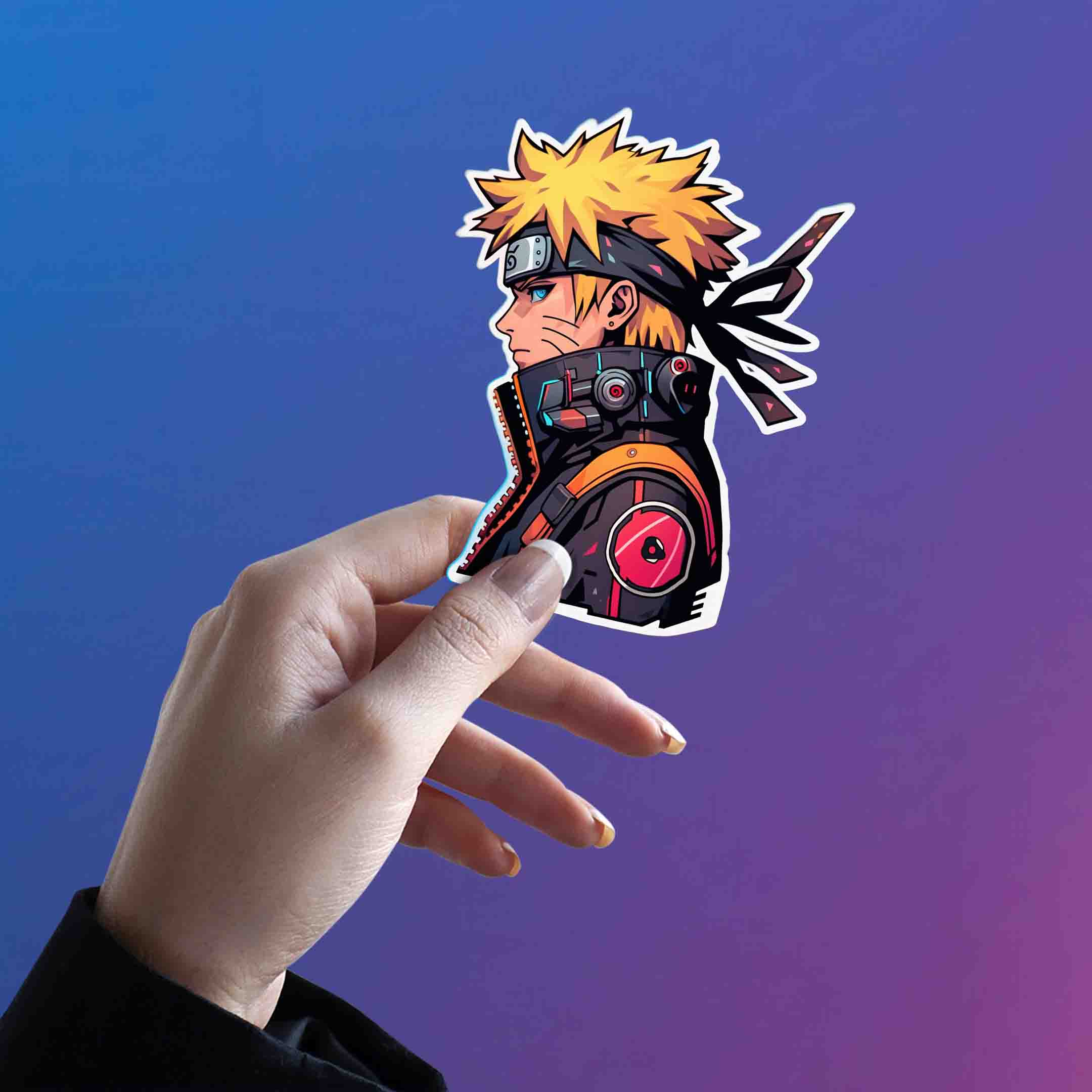 NARUTO UZUMAKI IN CYBERPUNK STYLE STICKER - stickyfunk premium stickers