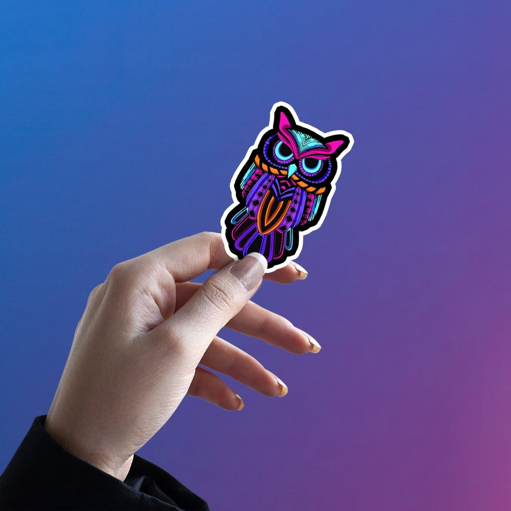 PARTY ANIMAL OWL STICKER - stickyfunk premium stickers