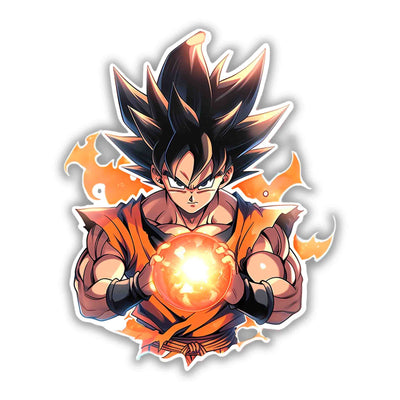 GOKU WITH AN ENERGY BALL STICKER