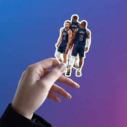 CURRY - DURANT - JAMES - OLYMPIC SUPER TRIO STICKER