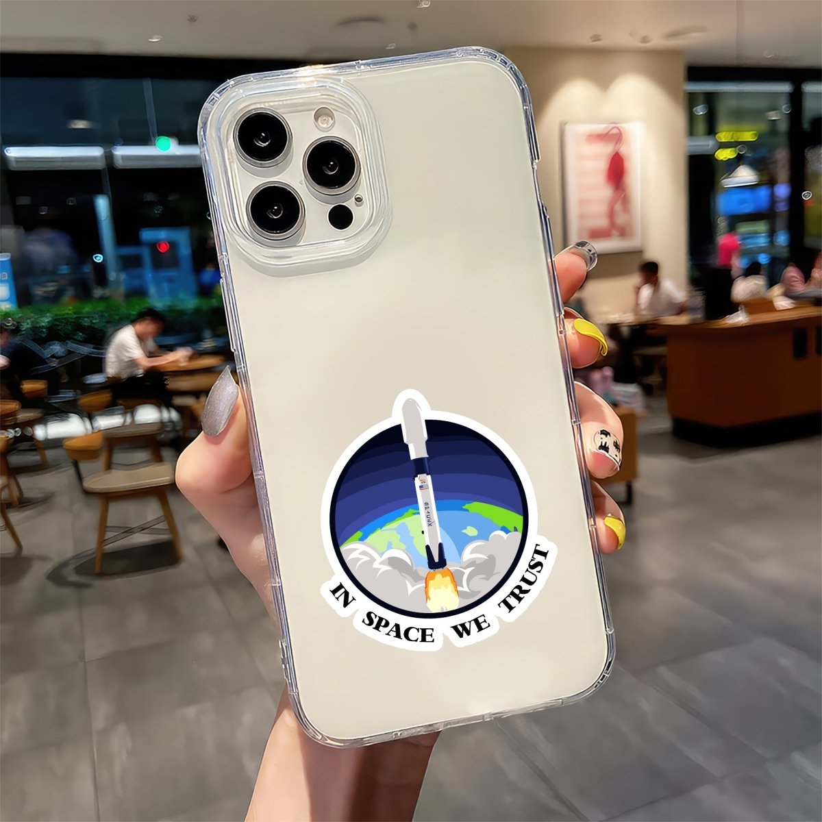 SPACE MEIN DHANDHA STICKER - stickyfunk premium stickers