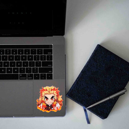 DEMON SLAYER CHIBI RENGOKU ORANGE STROKE STICKER - stickyfunk premium stickers