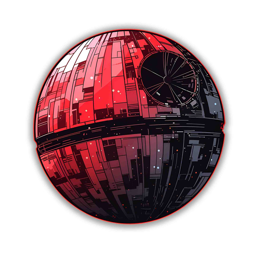 STAR WARS RED DEATH STAR - stickyfunk premium stickers
