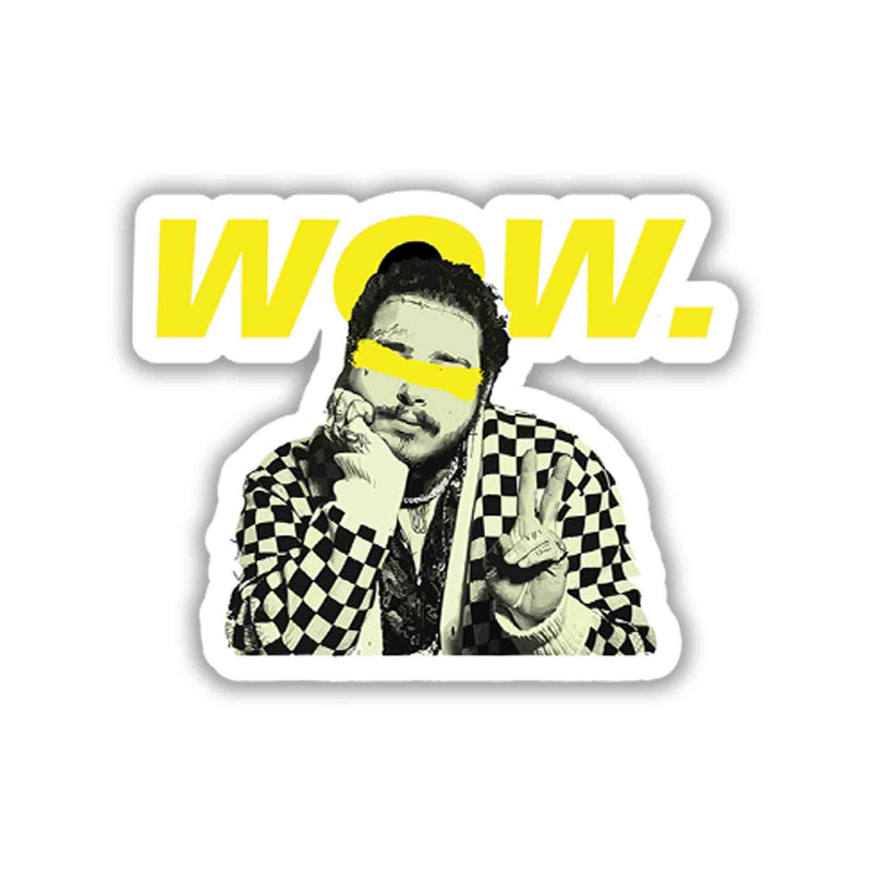WOW. Checkered Suit Glow – Post Malone Sticker