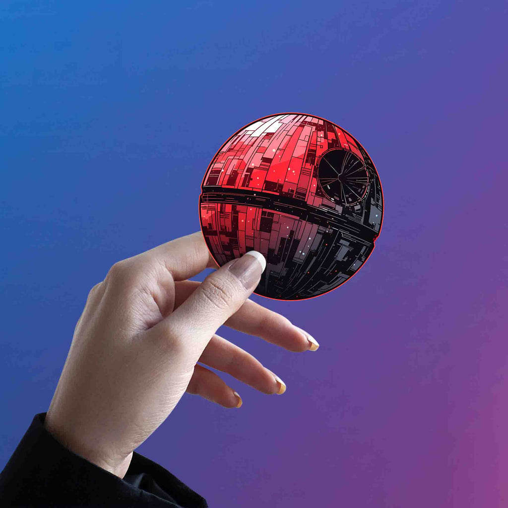 STAR WARS RED DEATH STAR - stickyfunk premium stickers