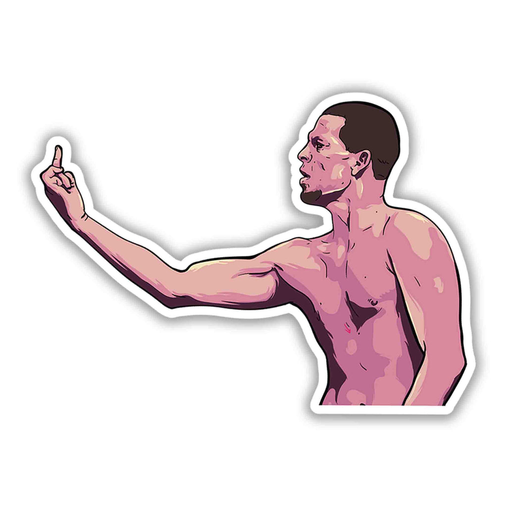 NATE DIAZ - 2 - stickyfunk premium stickers