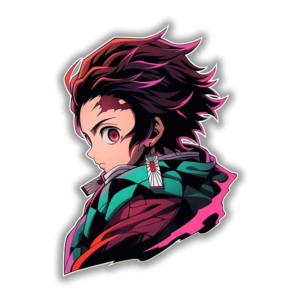 TANJIRO KAMADO LOOKS FROM THE SIDE STICKER - stickyfunk premium stickers
