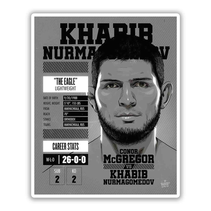 Legacy Stat Card – Khabib Nurmagomedov Sticker