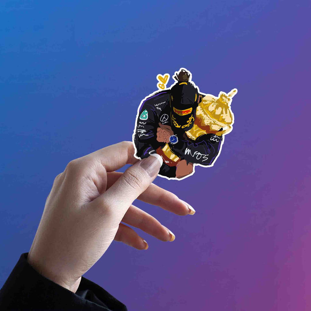 LEWIS HAMILTON STICKER - 1 - stickyfunk premium stickers