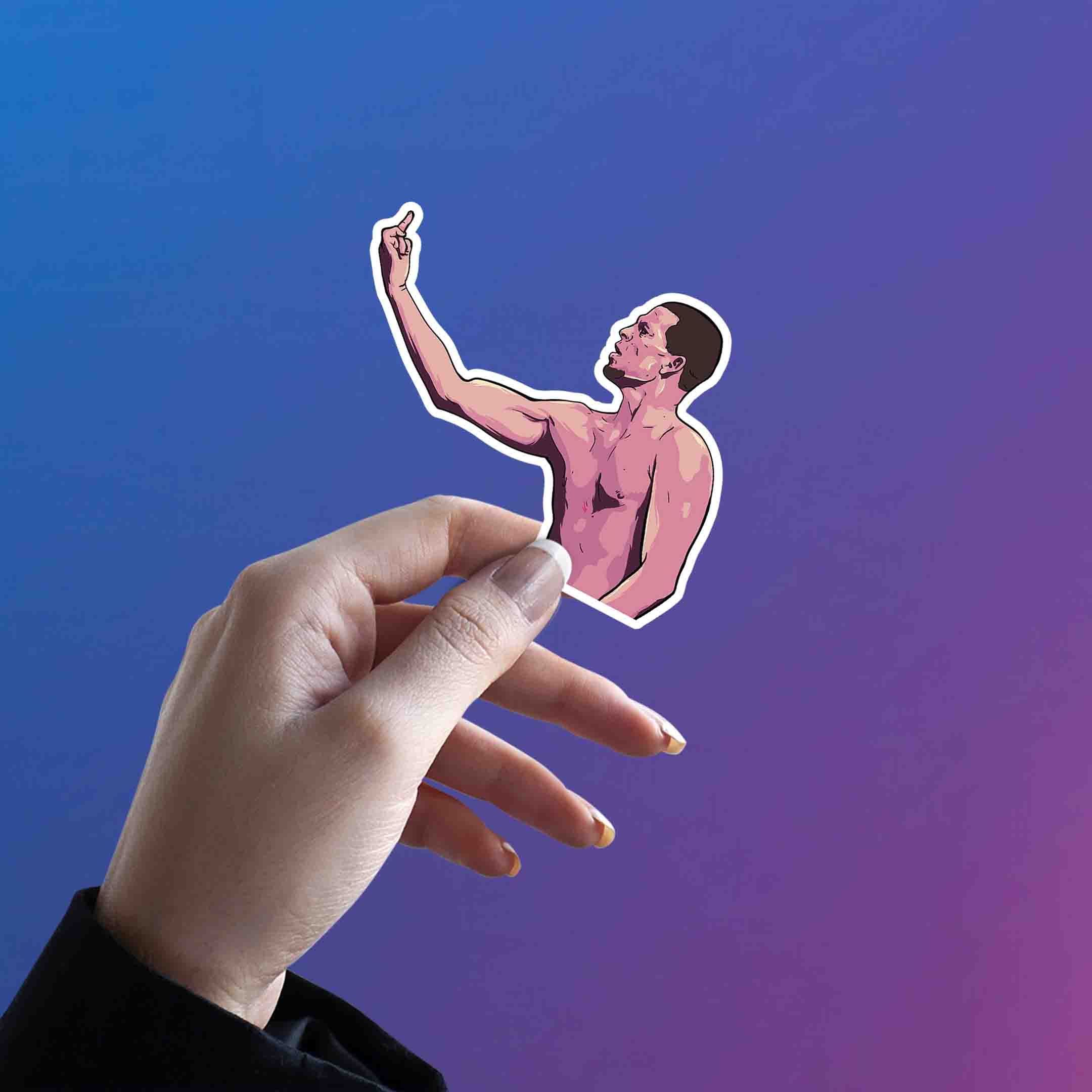 NATE DIAZ - 2 - stickyfunk premium stickers