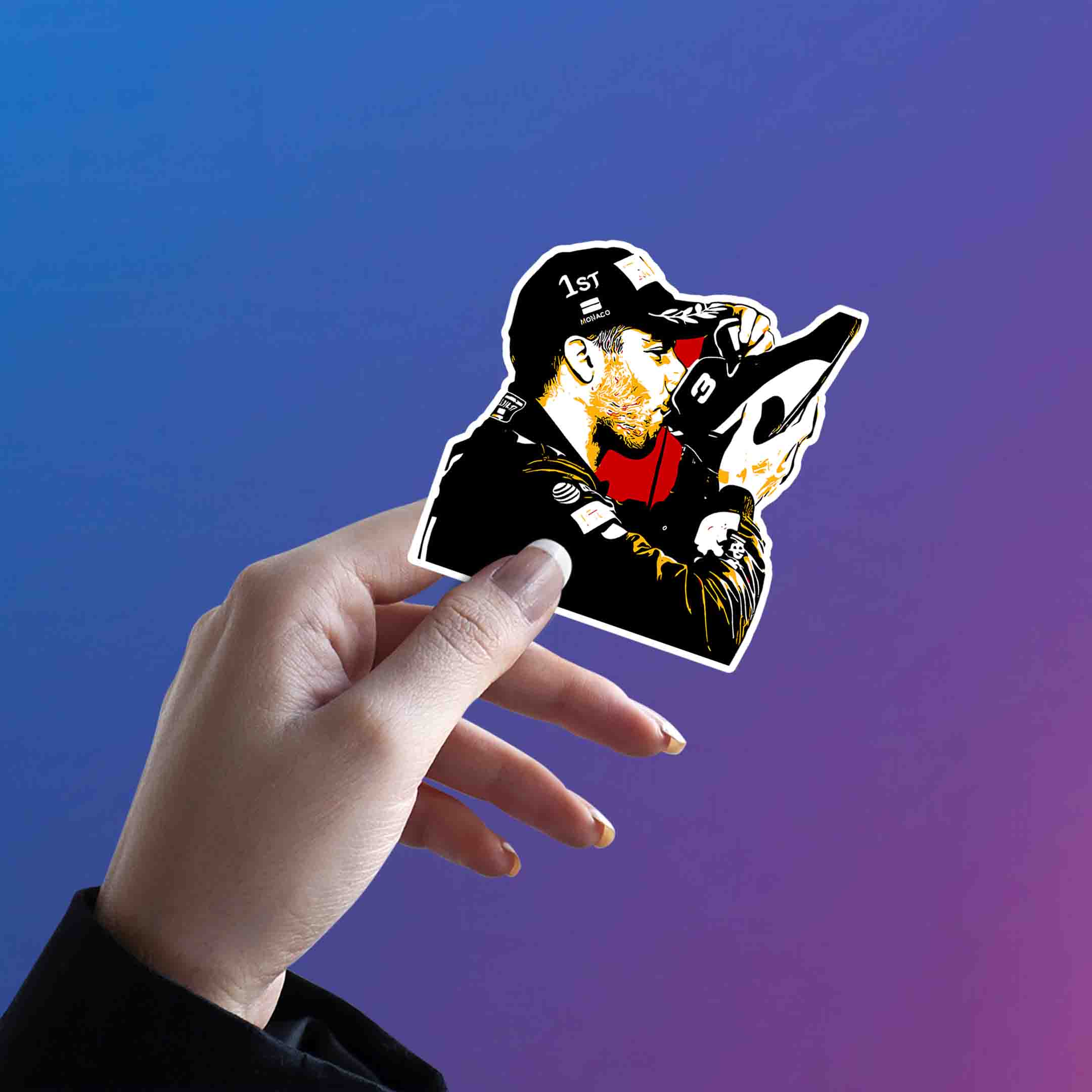 DANIEL RICCIARDO STICKER - 5 - stickyfunk premium stickers