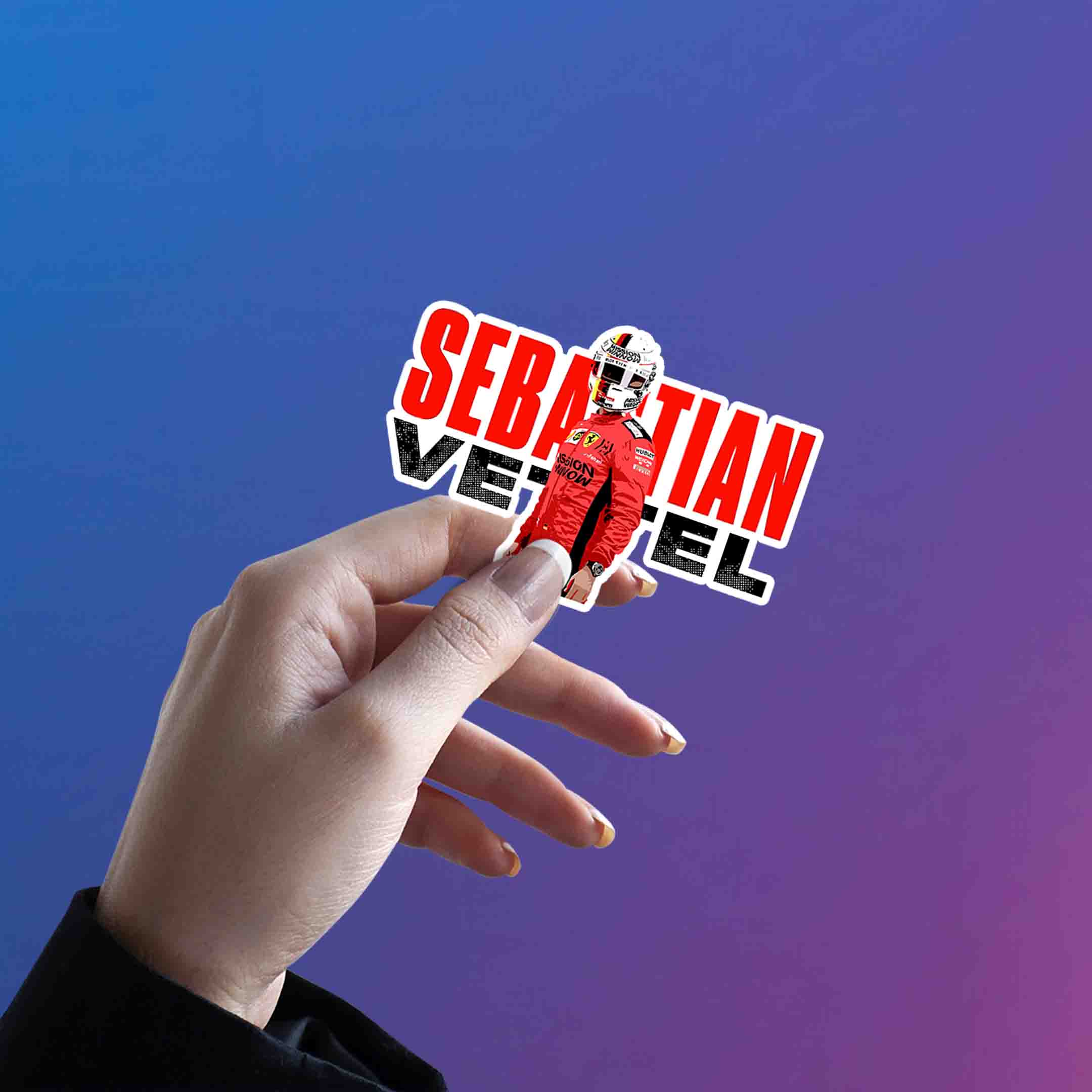 SEBASTIAN VETTEL STICKER - 3 - stickyfunk premium stickers