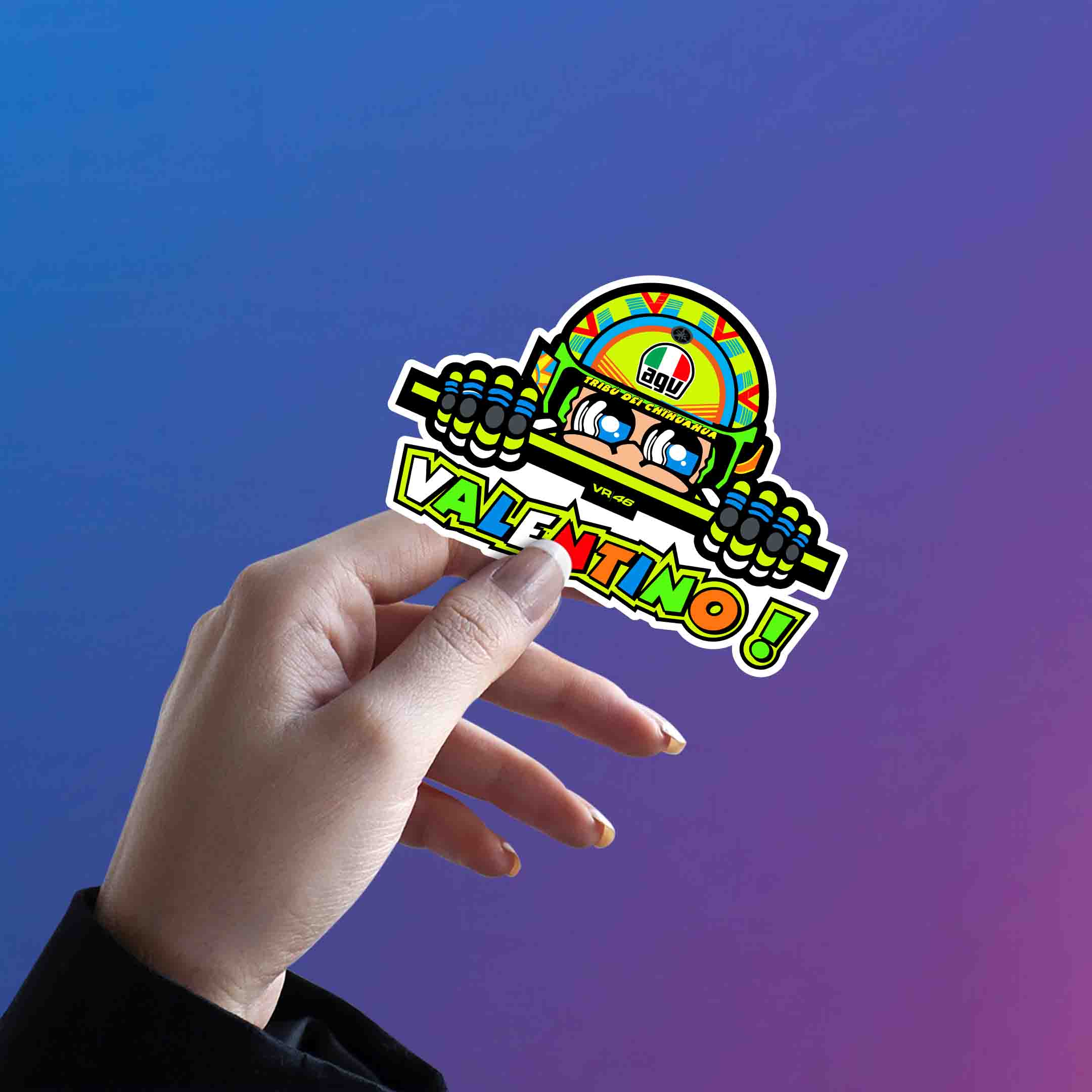 VELENTINO ROSSI STICKER - 2 - stickyfunk premium stickers